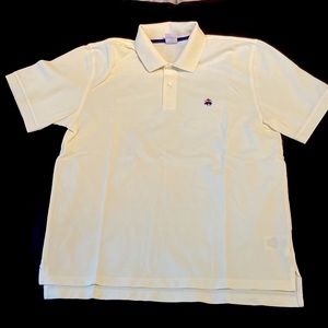 Brooks Brothers White Short-Sleeve Polo Shirt - Sz L